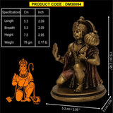 Hanuman Idol for Home Puja Room Decor Pooja Mandir Decoration Items Living Room Showpiece Decorations Office Sri Hanumanji Holding Gada Indian Temple Murti Idols God Statue