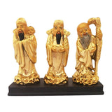 Divya Mantra Feng Shui Chinese Three Wise Men / 3 Lucky Immortals / Star Gods / Fu Lu Shou / Fuk Luk Sau Wealth Gods for Long Life, Fame and Fortune - Divya Mantra