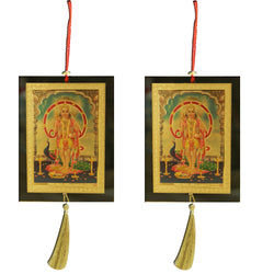 Combo of Lord Kartikeya Car Decoration Rear View Mirror Hanging Accessories
