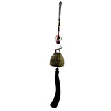 Divya Mantra Feng Shui Lucky Chinese Bell Fish Metal Wind Chime with Resham Thread For Car Rear View Mirror Decor Ornament, Money, Gift, Health, Showpiece, Home, Door / Window Hangings Good Luck-Brown - Divya Mantra