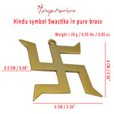 Divya Mantra Hindu Lucky Auspicious Symbol Swastika Pure Brass Wall Hanging For Vastu, Good Luck and Prosperity - Divya Mantra
