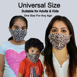 Face Mask, Washable Reusable Animal Print Face Masks For Health Protection n Skin Care Unisex Mouth Filter Facemask, Soft Dri-Fit Handmade in India, Nose to Chin Mud & Pollution Dust Cover - SET OF 7 - Divya Mantra