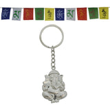 Divya Mantra Siddhivinayak Ganesha Metallic Keychain & Tibetian Buddhist Prayer Flags Combo Pack - Divya Mantra