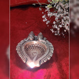 Indian Diwali Oil Lamp Pooja Diya Brass Light Puja Decorations Mandir Decoration Items Table Home Backdrop Decor Lamps Made in India Decorative Wicks Diyas Sri Laxmi Ganesh Vilakku Set of 6 - Golden - Divya Mantra
