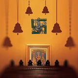 Door Decoration Items Swastik Om for Entrance Decoration Home Ganpati Wall Hanging Ganesh Front Living Room Decor New Housewarming Decorating Vinayagar Drishti Metal Bommalu Statue