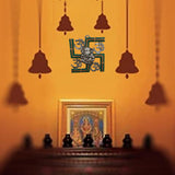 Door Decoration Items Swastik Om for Entrance Decoration Home Ganpati Wall Hanging Sri Ganesh Front Living Room Decor New Housewarming Decorating Vinayagar Metal Bommalu Statue