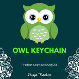 Owl Keychain Evil Eye Turkish Hanging Car Metal Key Chain Interior Travel Accessories Home Nazar Battu Good Luck Decorative Vastu Suraksha Drishti Bommai Showpiece Items