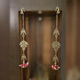 Indian Diwali Oil Lamp Pooja Diya Brass Light Puja Decorations Mandir Decoration Items Handmade Home Backdrop Decor Made in India Decorative Laxmi Wall Hanging Parrot Thooku Vilakku Set of 2 - Gold - Divya Mantra