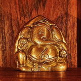 Ganesh Idol Home Temple Decor Mandir Room Decoration Accessories Indian Hindu Lord Ganesha Diwali Pooja Ganpati Murti Puja Articles God Brass Statue Interior Decorative Showpiece For Good Luck - Gold - Divya Mantra