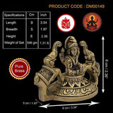 Laxmi Ganesh Idol For Home Temple Decor Mandir Room Decoration Accessories Indian Sri Hindu Lord Diwali Pooja Murti Puja Articles God Brass Statue Set Interior Decorative Showpiece For Good Luck -Gold - Divya Mantra