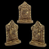 Lord Venkateswara Tirupati Balaji Idol Home Temple Decor Mandir Room Decoration Accessories Indian Hindu Pooja Venkateshwara Murti God Brass Statue Puja Articles Interior Decorative Showpiece - Gold - Divya Mantra