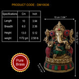 Ganesh Idol For Home Puja Room Decor Pooja Mandir Decoration Items Living Room Showpiece Decorations Office Ganesha Indian Temple Murti Idols God Statue Brass Show Pieces Items