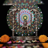 Laddu Gopal on Jhula Brass Statue Little Bal Krishna Janmashtami Murti Kanha Idol Ladoo Bhagwan Sri Thakur ji Home Decor Mandir God Metal Showpiece Lord Pooja Beautiful Statues - Golden - Divya Mantra
