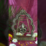 Ganesh Idol For Home Puja Room Decor Pooja Mandir Decoration Items Living Room Showpiece Decorations Office Ganesha Indian Temple Murti Idol God Statue Brass Sri Ganpati Stylish Show Piece - Golden - Divya Mantra