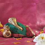 Ganesh Idol For Home Puja Room Decor Pooja Mandir Decoration Items Living Room Showpiece Decorations Office Ganesha Indian Temple Murti Idol God Statue Brass Sri Ganpati Stylish Show Pieces - Multi - Divya Mantra