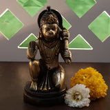 Sri Hanuman Idol For Home Puja Room Decor Pooja Mandir Decoration Items Living Room Showpiece Decorations Office Hanumanji Holding Gada Indian Temple Murti Idols God Statue Brass