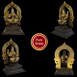 Laxmi Idol For Home Puja Room Diwali Decor Pooja Mandir Decoration Items Living Room Showpiece Decorations Office Sri Lakshmi Temple Murti Goddess Statue Brass Show Pieces