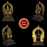 Saraswati Maa Veena Vadini Idol For Home Puja Room Diwali Decor Pooja Mandir Decoration Items Living Room Showpiece Decorations Office Murti Goddess Statue Brass Show Pieces