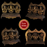 Laxmi Ganesh Saraswati Brass Idol For Home Puja Room Diwali Decor Pooja Mandir Decoration Items Living Room Showpiece Decorations Office Murti Idols Statue Show Pieces Set
