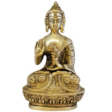 Gautam Buddha Statue for Home Decor Brass Items Budha Showpiece Decorative Idol Kitchen Living Room Office Stylish Antique Showcase Decoration Indian Handicraft Om Meditation