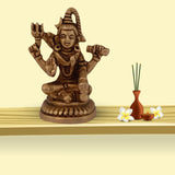 Shiva Idol For Home Puja Room Decor Pooja Mandir Decoration Items Living Room Showpiece Decorations Office Sri Shiv Temple Murti Idol God Statue Brass Mahadev Stylish Show Pieces -Gold - Divya Mantra