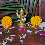 Laxmi Idol For Home Puja Room Diwali Decor Pooja Mandir Decoration Items Living Room Showpiece Decorations Office Sri Lakshmi Temple Murti Idol Goddess Statue Brass Show Pieces - Gold - Divya Mantra