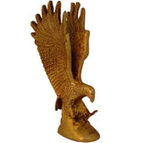 Divya Mantra Eagle Spreading Wings Feng Shui Bagua Remedy Home Decor Room Decoration Accessories Brass Articles Garuda Statue Interior Decorative Showpiece For Success Career Money Fame Luck - Gold - Divya Mantra