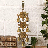 Divya Mantra Om Ganesha Home Wall Decor Hanging Brass Items Diwali Pooja Mandir Decorations House Puja Art Decoration Statue Temple Kitchen Decorative Showpiece Toran Hindu Lucky Vastu Symbols - Gold - Divya Mantra