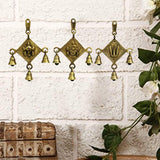 Divya Mantra Sri Chakra Tilak Conch Home Wall Decor Hanging Indian Brass Items Diwali Pooja Mandir Decorations Vastu House Decoration Kitchen Decorative Showpiece Vaishnava Good Luck Symbols - Gold - Divya Mantra
