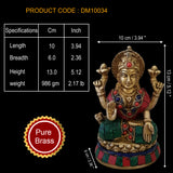 Laxmi Idol For Home Puja Room Diwali Decor Pooja Mandir Decoration Items Living Room Showpiece Decorations Office Sri Lakshmi Temple Murti Goddess Statue Brass Show Pieces Items
