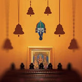 Ganesh Wall Hanging Decor Ganesha Home Front Entrance Door Living Room Decoration New Housewarming Ceremony Decorating Vinayagar Hangings Drishti God Ganpati Metal Bommalu Statue