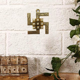 Swastik for Door Entrance Vastu Wall Hanging Decor 9 Pyramids Home Front Living Room Pooja Mandir Decoration New House Warming Ceremony Decorating Metal Nazar Battu Items