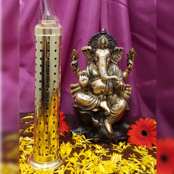 Incense Stick Holder Agarbati Stand Agarbatti Holder Dhoop Metal for Home Decoration Agarbathi Holcder with Ash Collector Agarabathila Agarbhatti Dhup For Pooja Room
