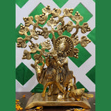 Krishna Murti Krishnan Idol Kamdhenu Cow Kalpavriksha Tree Decorative Showpiece for Home Bedroom Decor God Idol Pooja Statue Lord Table Office Kitchen Living Room Decoration Item