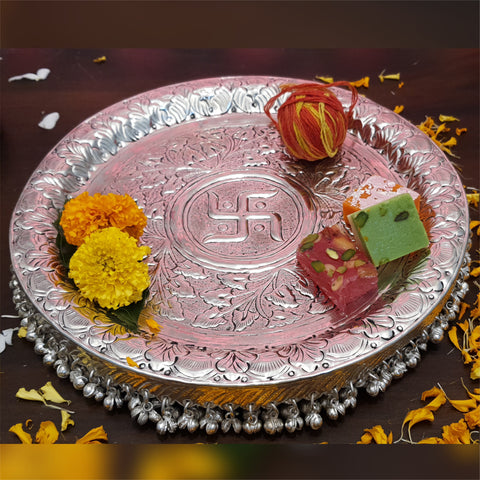 DIY  Rakhi Special Puja Thali Decoration  Plate Decoration  Thali Decoration  Design 9  YouTube