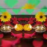 Brass Diyas For Puja Set Deepam Kundulu Pooja Items Kubera Diya Oil Lamp Kuber Vilakku Diwali Mandir Room Decoration Deepalu Pital Lamps Home Backdrop Decor Item Medium Set Of 2