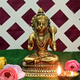 Hanuman Idol for Home Puja Room Decor Pooja Mandir Decoration Items Living Room Showpiece Decorations Office Meditating Hanumanji Holding Gada Indian Temple Murti Idols God Statue