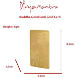 Divya Mantra Feng Shui Laughing Buddha Good Luck Metallic Golden Card for Money and Wealth & Set of 2 Happy Man with 3 Chinese Coins Keychains for Bike / Car / Home Combo Gift Items / Products Pack - Divya Mantra