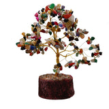 Divya Mantra Feng Shui Natural Multicolor Healing Gemstone Crystal Bonsai Fortune Tree for Good Luck, Wealth & Prosperity-Home Office Table Decor - Divya Mantra