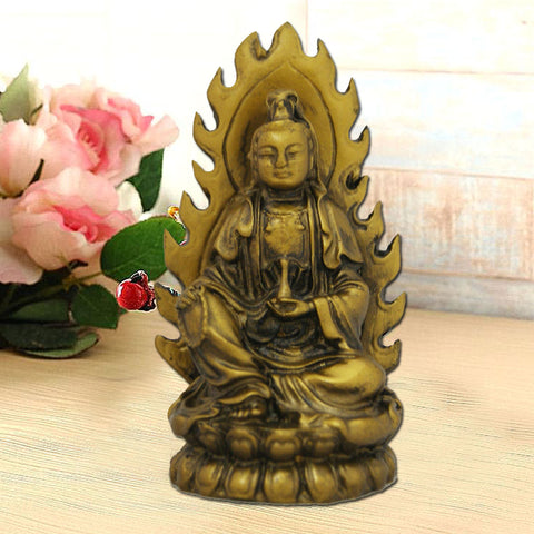 Divya Mantra Lady Buddha / Guan Yin / Kwan Yin / Kuan Yin Goddess of Mercy and Compassion Idol Sculpture Statue Murti - Divya Mantra