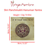 Divya Mantra Combo of Sri Panchmukhi Hanuman Puja Yantra and Hanuman Chalisa Kawach - Divya Mantra