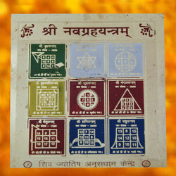Sri Chakra Sacred Hindu Geometry Yantram Ancient Vedic Tantra Scriptures Sree Navgraha/Navagraha Puja Yantra for Pooja, Meditation, Prayer, Temple, Office, Business, Home / Wall Decor