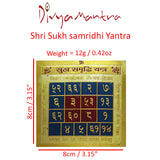 Divya Mantra Sri Sukh Samrudhi Puja Yantra - Divya Mantra