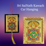 Sri Sainath Kawach Yantra Talisman Gift Pendant Amulet for Car Rear View Mirror Decor Ornament Accessories/Good Luck Charm Protection Interior Wall Hanging Showpiece