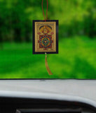Divya Mantra Sri Sainath Kawach Yantra Talisman Gift Pendant Amulet for Car Rear View Mirror Decor Ornament Accessories/Good Luck Charm Protection Interior Wall Hanging Showpiece - Divya Mantra