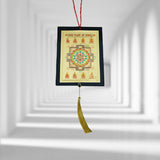Sri Ashta Lakshmi Shree Yantra Talisman Gift Pendant Amulet for Car Rear View Mirror Decor Ornament Accessories/Good Luck Charm Protection Interior Wall Hanging Showpiece