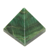 Divya Mantra Metaphysical Crystal Chakra Pyramid in Dark Green Jade - Divya Mantra