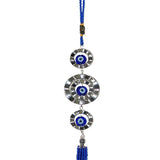 Divya Mantra Car Decoration Rear View Mirror Hanging Accessories Feng Shui Evil Eye Hanging with Three Rings - Divya Mantra
