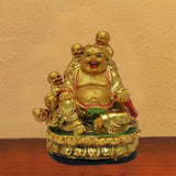 Divya Mantra Feng Shui Laughing Buddha With 5 Children-3.5" - Divya Mantra