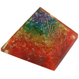 Divya Mantra Reiki Healing Onyx Orgone Gemstone Multicolor Altar Crystal for 7 Chakra Energy Balance & EMF Protection/Spiritual Meditation Yoga Pyramid - Home Decor - Divya Mantra